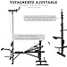 Imagen de HOMCOM Banco de Musculación Banco de Pesas Multifuncional Ajustable en 6 Niveles para Entrenamiento de Cuerpo Completo en Gimnasio Hogar Carga 150 kg 180x134x200 cm Plata y Negro