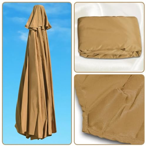 Cubierta de poliéster para sombrilla de patio exterior de 8 varillas y tela impermeable de recambio 7