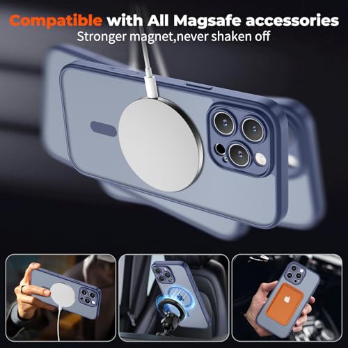 SUPFINE Magnetic for iPhone 16 Pro Max Case with Camera Control Button,[Full Camera Protection][1+Tempered Glass Screen Protector] Slim Translucent Matte Shockproof Phone Cover,Lavender Gray by SUPFINE - Used condition - Image 3