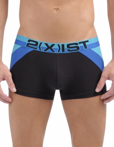 2(x)ist Men's Chevron No Show Trunk