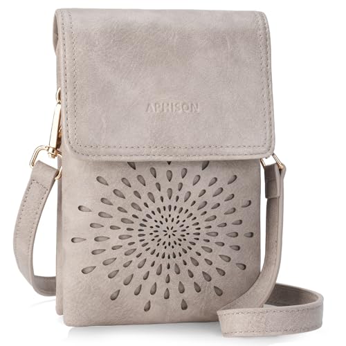 Image of APHISON Small Crossbody Bags for Women Trendy, Leather Phone Wallet Purses Handbags Card Slots with Adjustable Strap