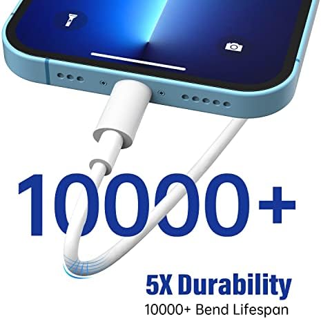 PEAPOLET iPhone Charger Cable, Lightning Cable [Apple MFi Certified] USB to Lightning Cable Fast Charging Cable for iPhone14 13 12 11 Pro Max XS XR X 8 7 6 Plus 5 iPad and iPod(3.3ft+3.3ft+3.3ft)