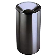 Bobrick 2400 الفولاذ المقاوم للصدأ - معيار النفايات ذات السعة الكبيرة مع سطح قمع ، ساتان تشطيب ، سعة 33 غالون ، 18-1 / 4 "قطر &times; 32" ارتفاع