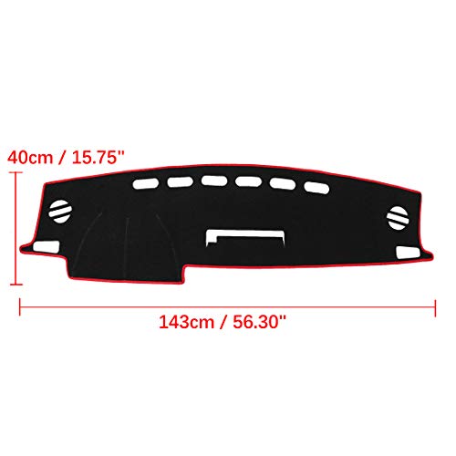 X AUTOHAUX Car Dashboard Cover Nonslip Black Red for Toyota RAV4 13-18 by X AUTOHAUX - Used condition - Image 2
