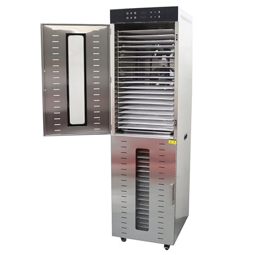 TECHTONGDA 40 Layers Commercial Food Dehydrator Dryer Stainless Steel Air Dry Machine Fruit Vegetable Pet Meat 220V