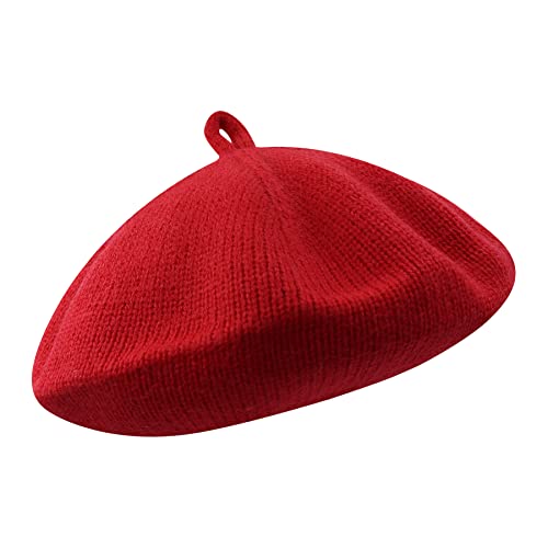 ANKOMINA Baby Winter Warm Knitted Beret Hat Solid Artist Painter Cap Bonnet for Kids Boys Girls2