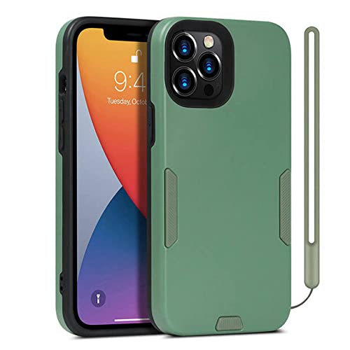 Coque iPhone XR antichoc 360 avec dragonne amovible en silicone liquide vert