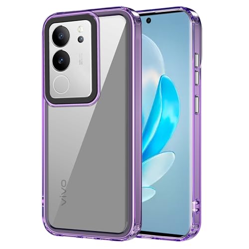 Image of Zapcase Back Case Cover for Vivo V29 Pro 5G | Compatible for Vivo V29 Pro 5G Back Cover | Case Cover with Camera Protection | (TPU + PC | Translucent Purple)
