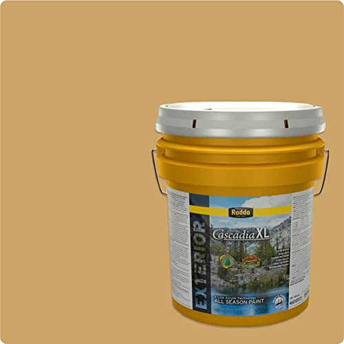 Rodda Paint CASCADIA XL Exterior Satin All Seasons Paint & Primer in One, 5-Gallon, Amber