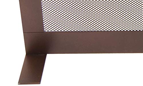 PARASCINTILLE RETTANGOLARE 'DESIGN' IN FERRO BATTUTO CM.60X46 colore ruggine