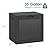 NBYSGO Outdoor Storage Box, Resin Deck Boxes Indoor and outdoor, Waterproof Storage Box Lockable Lid (Black, 35 Gallon)