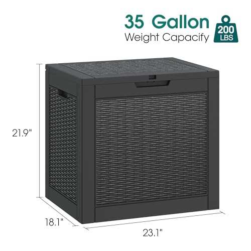 image for NBYSGO Outdoor Storage Box, Resin Deck Boxes Indoor and outdoor, Water