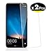 NEW'C Lot de 2, Verre Trempé pour Mate 10 Lite, Film Protection écran sans Bulles d'air Ultra Résistant (0,33mm HD Ultra Transparent) Dureté 9H Glass