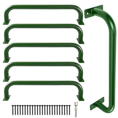 Poignées de sécurité en métal lot de 6 barres d'appui 43cm pour aire de jeux