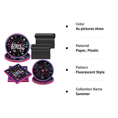Spiareal 100 Pcs Music Party Supplies Tableware Set For Girls Music Theme Birthday Party Plates Napkins Forks Spoons For Birthday Baby Shower Celebration (Music Style), 7 Inches And 9 Inches #TOP7