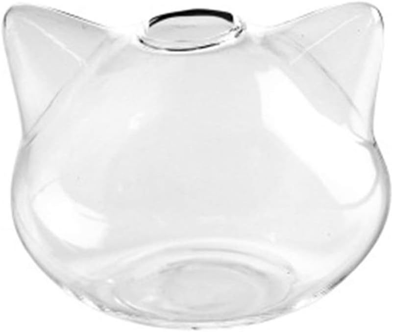 PURPLELILY Vase Clear Glass Animal For Cat Shaped Flowers