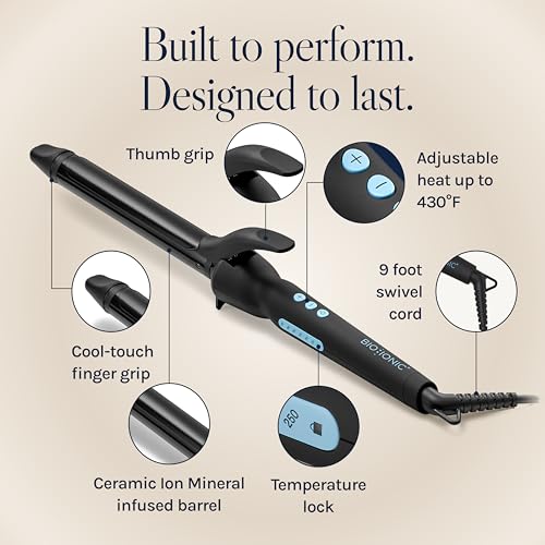 Image of Bio Ionic Long Barrel Curling Iron with Moisture Heat Technology & NanoIonic MX Versatile Curling Wand - Multiple Barrel Sizes for Tight, Classic, Loose & Soft Curls