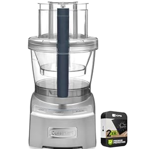 Cuisinart FP-12DCN Elite Collection 2.0 12-Cup Food Processor Die Cast (Renewed) Bundle with 2 YR CPS Enhanced Protection Pack