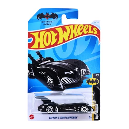 Image of Hot Wheels 2024 Batman & Robin Batmobile Batman Ages 3 and Up (Blue)