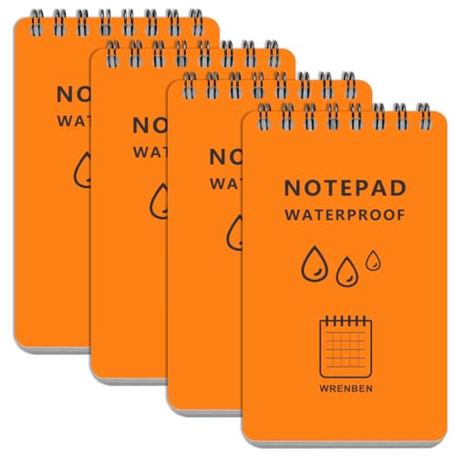 Cahier à spirale orange pour randonnée et carnet de terrain outdoor imperméable