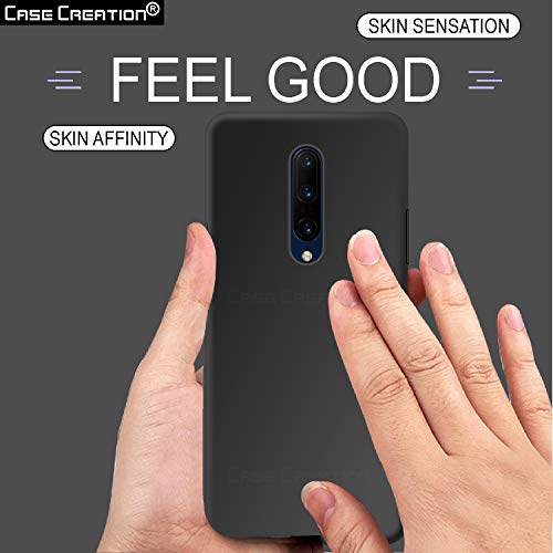 Image of Case Creation Luxurious OG Series for Oneplus 7 Pro Case Cover,Anti-Dirty Slim Case Frosted Matte Cute Candy TPU Raised Bezel (Splash of Color) Back Cover for Oneplus 7 Pro -Black