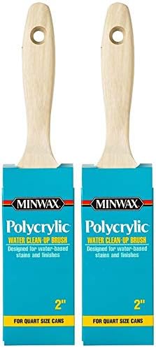 Minwax Manway 427320008 Polycyclic 2" Trim - Polyester/Nylon Blend Brush/Roller/Applicator, 2 inch, White 2 Pack