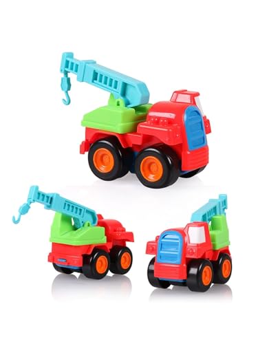 Image of WizToy Construction Toy Cars (3 Month Warranty) for 2,3,4,5 Year Old Boys, Girls Toddlers - Push and Go Construction Truck Toy, Pull Back Vehicles - 6 Pack Gift Set
