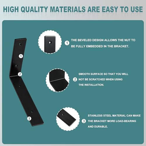 Heart Art SHELF BRACKET 8 INCH 4 PACK 4 Pack Shelf Brackets 8 Inch,L Brackets thumb #2
