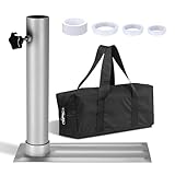 Yeshom Portable All Metal Flag Pole Wheel Stand Tailgate Tire Mount 25ft 20ft Telescopic Flagpole Holder