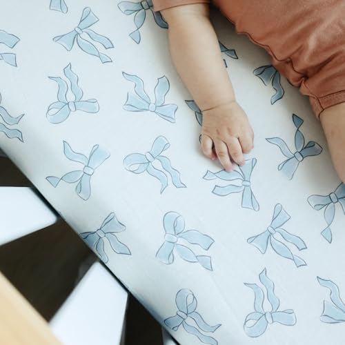 Image of Premium Fitted Knit Crib Sheet /Toddler Sheet Daphne by Copper Pearl