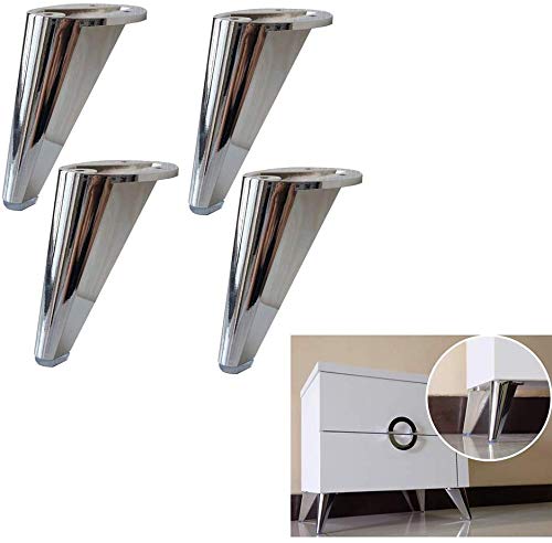 DBHZJ cabinet legs -12.5cm coffee table furniture TV cabinet support feet, silver, bearing about 400kgMultiple sizes, Suitable for all furniture