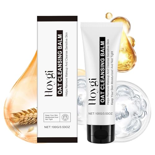 Bálsamo limpiador de oat Cleansing de 100 ml, bálsamo limpiador de crema para eliminar el maquillaje y limpiar la piel sensible