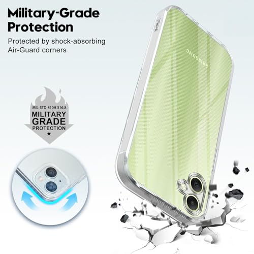 Image of Jkobi Back Cover for Samsung Galaxy A05 (Silicone Clear Shockproof Case with Camera Protection | Soft and Flexible | Transparent)