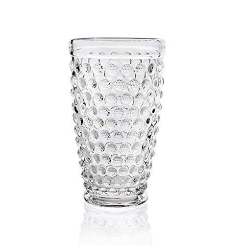 Everest Global Hobnail Highball Glasses Set Of 6, 13 Oz Old Fashioned Beverage Vintage Glassware Set For Milk Beer Soda Juice Whiskey Perfect For Dinner Table Parties Bars Restaurants (Crystal Clear) #TOP1