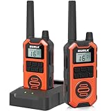 DURLK Walkie Talkies Long Range, IP67 Waterproof FRS Two Way Radio, Rechargeable Heavy Duty with NOAA, VOX, 2500mAh, Advanced Triple Proof, Emergency Radio, Dual PTT for Jobsite Construction (2 Pack)