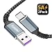 Produktbild Fundro USB Typ C Kabel 5A [1M 2 Stück] Schnell Ladekabel für Huawei P30 P20 P10 Pro Lite, Mate 30 Mate 20 Mate 10 Pro Lite X, Honor 10 8 Play und andere Smartphone - Dunkel Grau