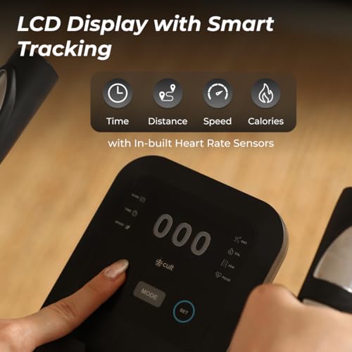 Image of Cult SmartCrossNeo Magnetic Elliptical Trainer | 4Kg Flywheel | Max Weight: 130Kg | Home Use Cross Trainer - Black