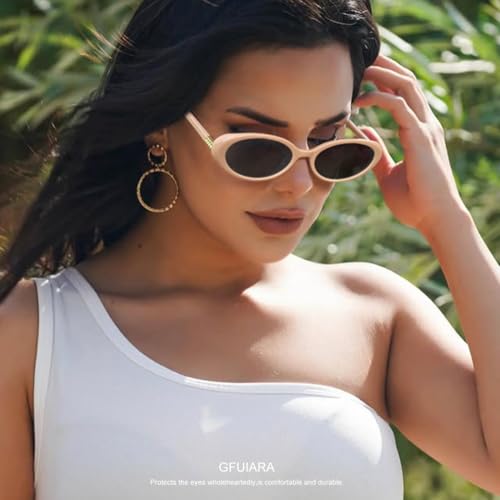 Retro Oval Sunglasses for Women Men UV400 Protection 90s Sunnies Vintage Small Frame Lightweight Sun Glasses2