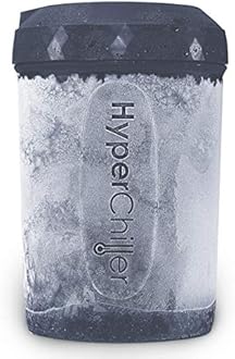 HyperChiller HC2BG Patented Iced Coffee/Beverage Cooler, NEW, IMPROVED,STRONGER AND MORE DURABLE! Ready in One Minute, Reusable for Iced Tea, Wine, Spirits, Alcohol, Juice, 12.5 Oz, Slate Blue