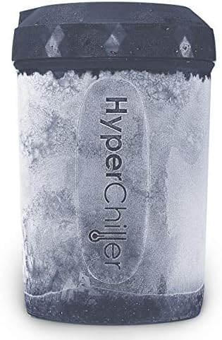 HyperChiller EBC-1023B 2-Pack Patented Coffee Beverage Cooler, Ready in One Minute, Reusable for Iced Tea, Wine, Spirits, Alcohol, Juice, 12.5 OZ, Black