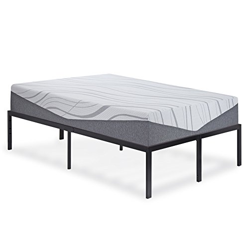 Sleeplace 18 Inch High Profile Heavy Duty Steel Slat / Mattress Foundation / Bed Frame, California King #TOP5