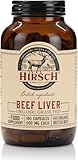 Hirsch Organic 100% UK Grass-Fed Beef Liver Capsules | British Sourced & Produced Freeze-Dried Supplement – Soil Association Certified – 180 Capsules