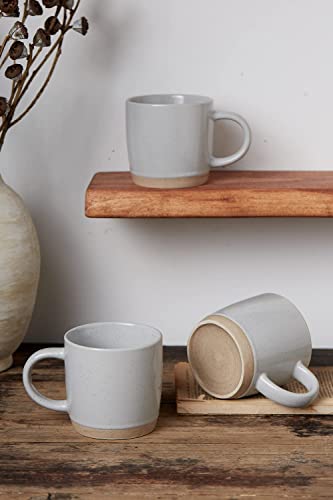 Famiware Milkyway Coffee Mugs, 12 Oz Coffee Mug Set For 4, Tea Cups With Handle For Coffee, Tea, Cocoa, Milk, Light Gray #TOP5