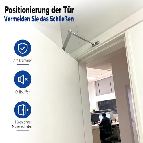 WPPQWP Ferme-porte automatique - Fonction de verrouillage - Poids : 25-65 – vue 4