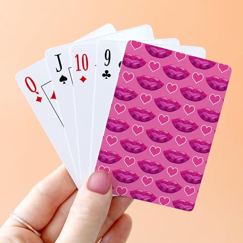 Naipes para Poker Estándar con Diseño Corazones y Labios miniatura 4