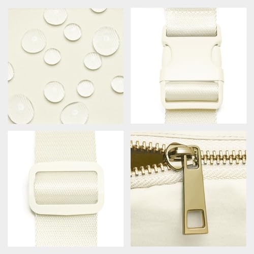 Image of Gitus Gifts for 8 9 10 11 12 Year Old Girls Belt Bag Fanny Pack Crossbody Bags with Initial Letter Patch Cute Stuff Birthday Gifts for Teen Girls Women Personalized Trend Stuff (Ivory-S)