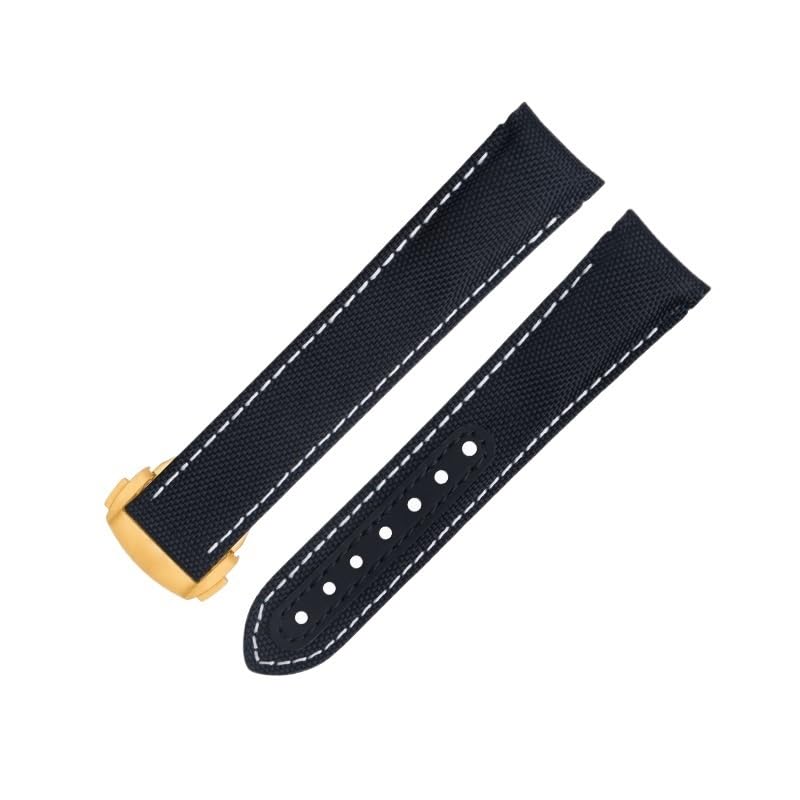 Bracelet de montre nylon cuir 20mm Omega Seamaster style sport chic