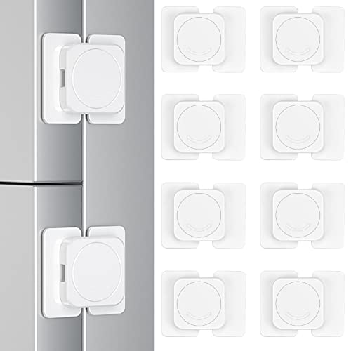 iRenXiao 8 Piezas de Cerraduras de Seguridad Para Niños Para Gabinetes, Cerraduras de Gabinete a Prueba de Bebés Para Ventanas, Cajones, Armarios, Puertas de Refrigeradores, sin Perforaciones Cover