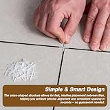 200Pcs Tile Spacers, 3Mm Plastic Cross Shaped Gasket Spacers Tiling Tools Ceramic Tile Installation Tile-Spacers-3Mm 3Mm Tiles Spacers for Fixing Mat Tile Leveling (3Mm White 200Pcs) - Image 6