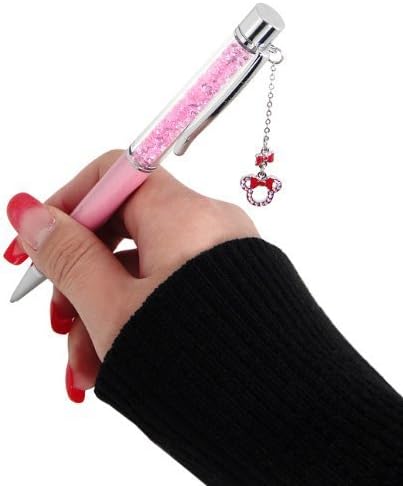 Amazon スワロフスキー ボールペン ディズニー Disney ミニー キラキラ ボールペン ホワイト クリスタル ツイスト式 ディズニー チャーム付き 替え芯 可能 名入れ 不可 並行輸入品 油性ボールペン 文房具 オフィス用品